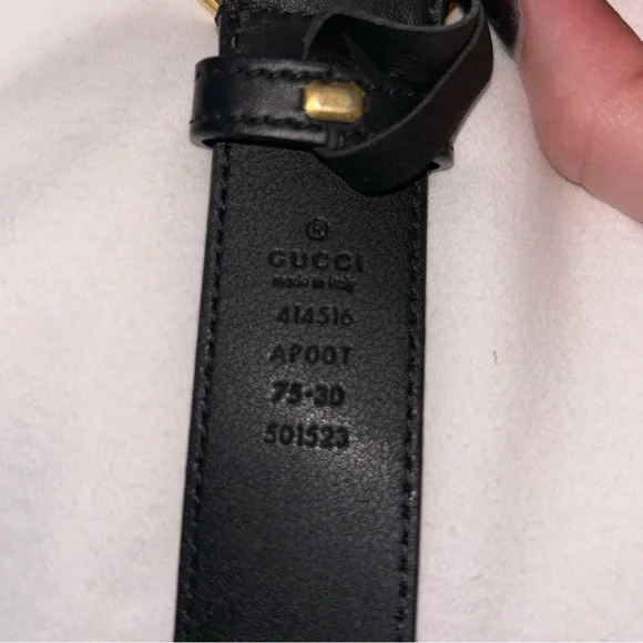 Gucci Leather Belt with Double G Buckle - Picture 4 of 5